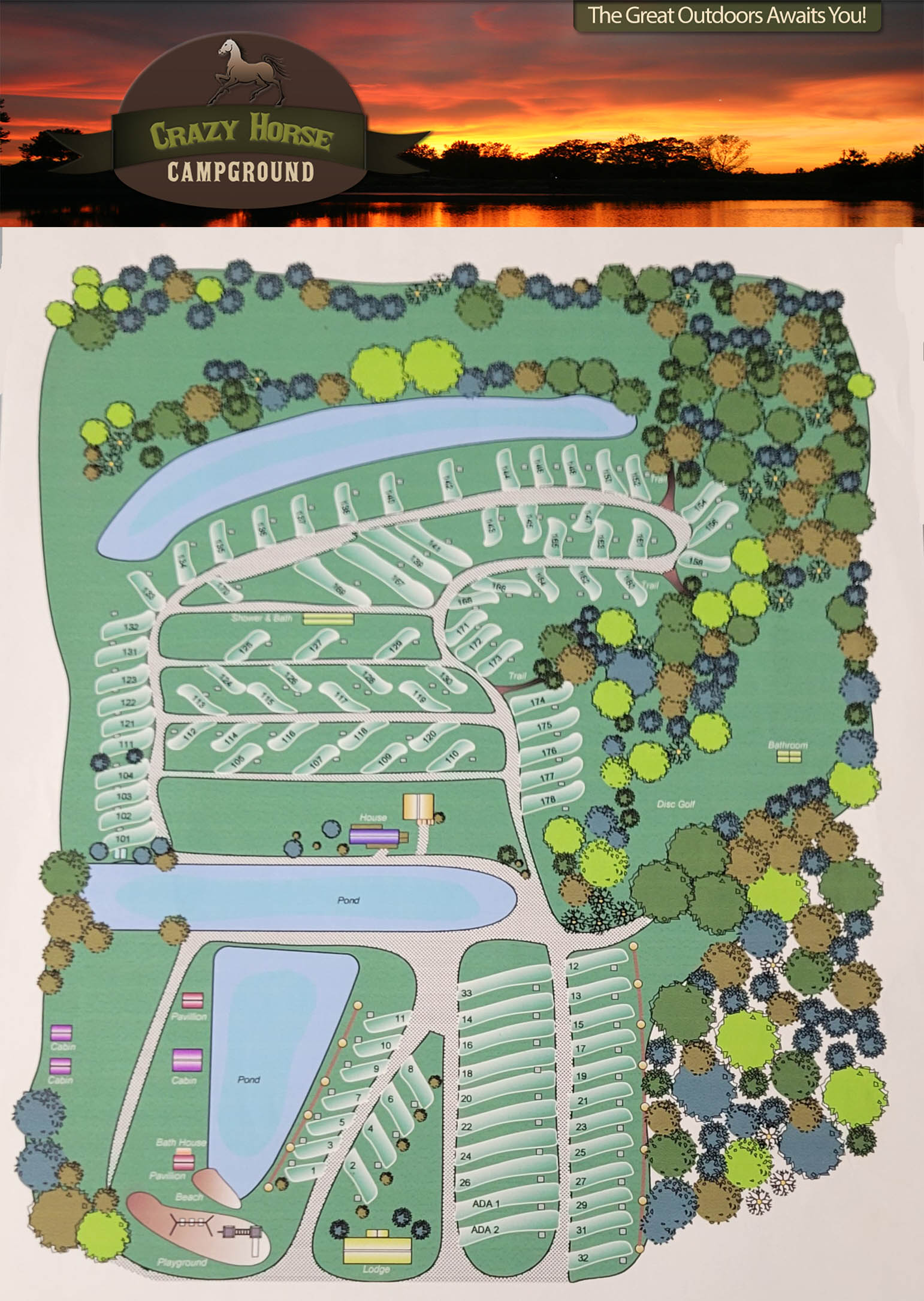 campground map for crazy horse campground